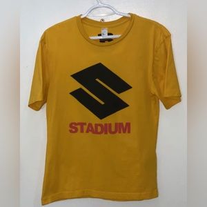 JUSTIN BIEBER CONCERT 2017 T SHIRT MENS SMALL YELLOW STADIUM TOUR TEAM BIEBER